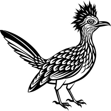 recommend clip art: roadrunner silhouette vector art illustration