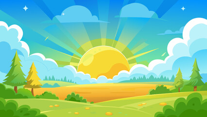 summer-sky-on-a-bright-day--glade-on-the-horizon background