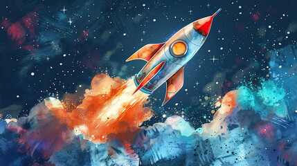 space rockets illustration Astronaut space exploration, gateway to another universe.space, cosmonaut and galaxy for poster, banner , future, science fiction, astronomy - obrazy, fototapety, plakaty