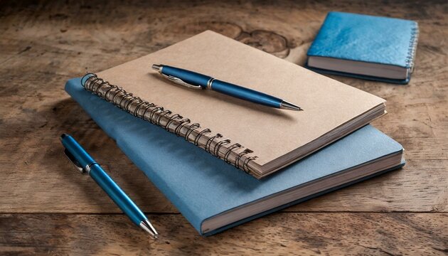 libretas de papel reciclado y pluma estilogr&aacute;fica