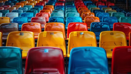 Fototapeta premium empty seats in a stadium