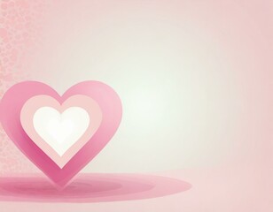 A stylized heart with several layers and a place for text in the upper right corner