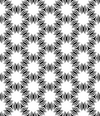 Black and white seamless abstract pattern. Background and backdrop. Grayscale ornamental design.