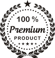 100 percent premium product label sticker badge designs