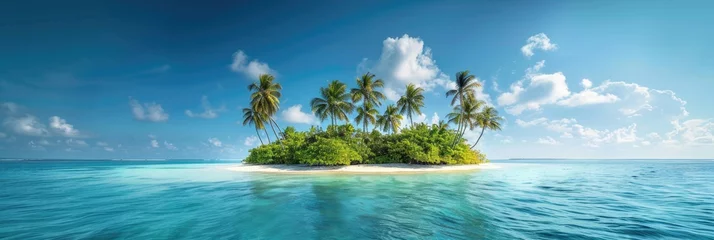 Crédence de cuisine en verre imprimé Bora Bora, Polynésie française Tropical Islands. Summer Holiday Panorama on Beautiful Island Paradise