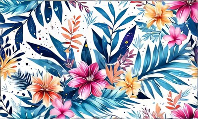 Vibrant floral painting set against white backdrop. For meditation apps, cover of book about spiritual growth, designs for yoga studios, spa salons, illustration for articles on inner peace, harmony.
