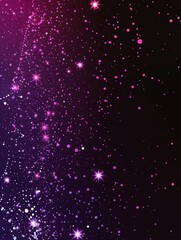 Purple and pink background filled with stars scattered throughout