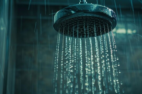 rain-shaped water-powered shower head