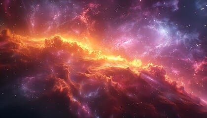bstract space background. Beautiful galaxies and stars in outer space. Created with generative AI 