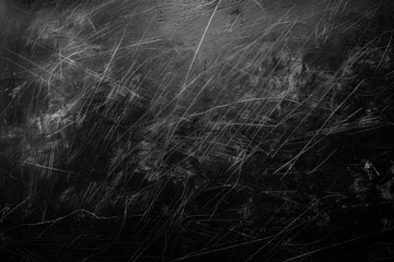 Fotobehang Black Texture Background. Scratched Metal Texture for Industrial Design Projects © AIGen