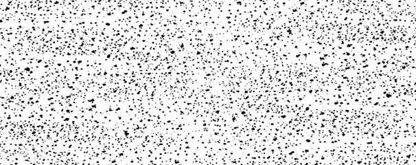 Snow, stars, twinkling lights, rain drops on black background. Abstract vector noise. Small particles of debris and dust. Distressed uneven grunge texture overlay.