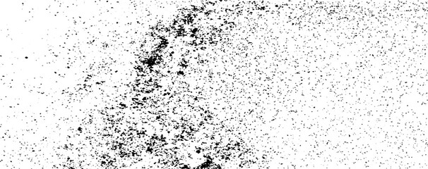 Monochrome texture composed of irregular graphic elements. Distressed uneven grunge background. Abstract vector illustration. Overlay for interesting effect and depth. Isolated on white background.