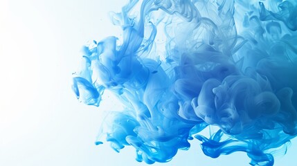 An abstract vector depiction of a swirling ink cloud in water, isolated on a white background