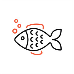 Fish  icon editable stock vector icon