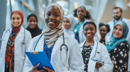 A group of female multiethnic healthcare professionals.  Healthcare Diversity