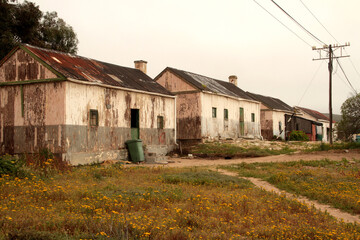 Old neglected cottages on the West Coast, Sout Africa. Fine art photography. 