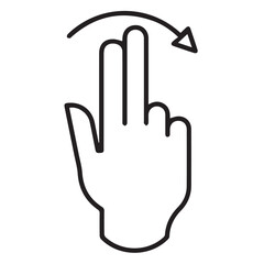 Man hand icon, directions