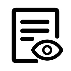 Safe and reliable document handling black outline icon pack - obrazy, fototapety, plakaty