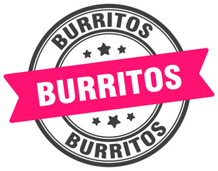 burritos stamp. burritos label on transparent background. round sign