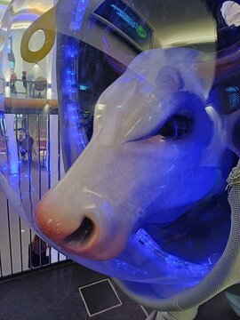 Astronautenkuh Stella im Planetarium Hamburg