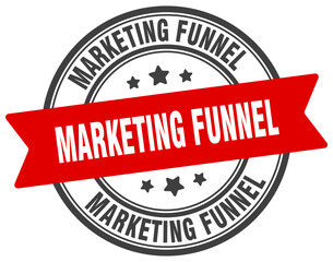 Fototapeta premium marketing funnel stamp. marketing funnel label on transparent background. round sign