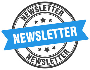 newsletter stamp. newsletter label on transparent background. round sign