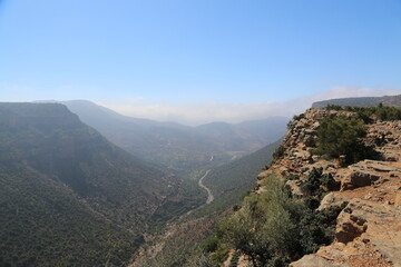 View from the atlas mountain in south of Morocco in Souss Region
