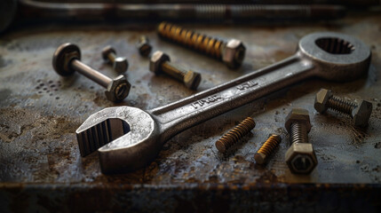 A sturdy adjustable spanner wrench for gripping and turning nuts, bolts, and pipe fittings