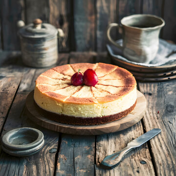 cake with cherries