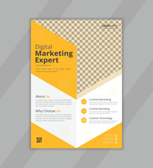 Modern vector business flyer design template