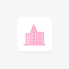 High-Rise Building icon, technology, energy, power, renewable, editable vector, pixel perfect, illustrator ai file