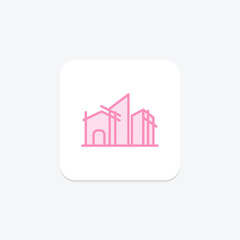 Building Structure icon, energy, concept, power, renewable, editable vector, pixel perfect, illustrator ai file