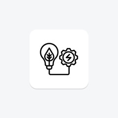 Green Energy icon, energy, renewable, clean, sustainable, editable vector, pixel perfect, illustrator ai file