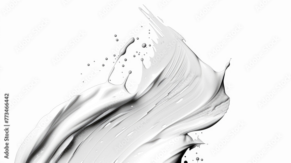 Poster monochrome image of a liquid splash, suitable for various design projects