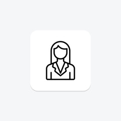 Business Woman Icon icon, woman, icon, symbol, female, editable vector, pixel perfect, illustrator ai file