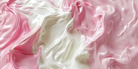 Fototapeta premium Close-up shot of pink and white liquid. Suitable for various design projects