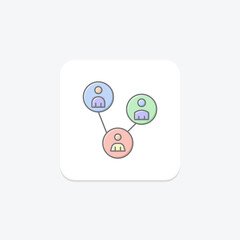 Business Connection icon, connection, network, relationship, link, editable vector, pixel perfect, illustrator ai file