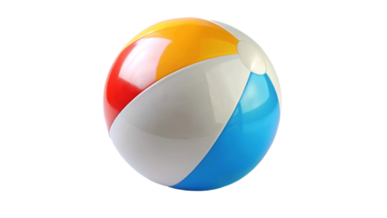 Beach ball isolated on Transparent background.