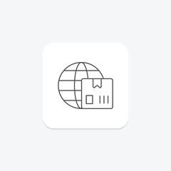 Global Logistics icon, logistics, worldwide, international, transport, editable vector, pixel perfect, illustrator ai file
