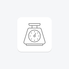 Weight Scale icon, scale, measurement, weighing, logistics, editable vector, pixel perfect, illustrator ai file
