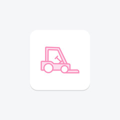 Forklift icon, vehicle, logistics, warehouse, lifting, editable vector, pixel perfect, illustrator ai file
