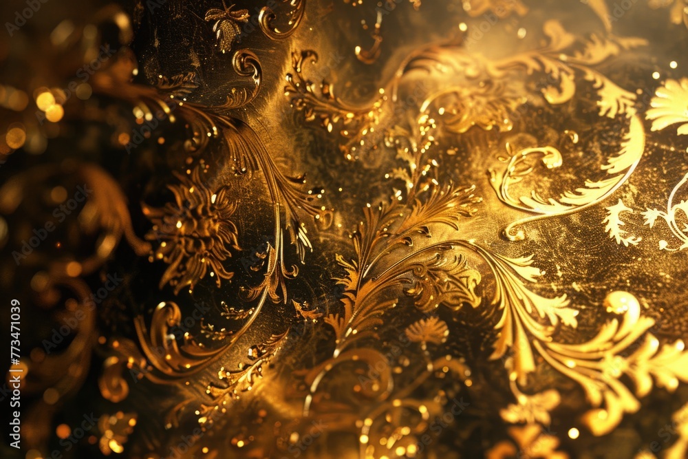 Poster detailed close up of a gold clock face. ideal for time management concepts