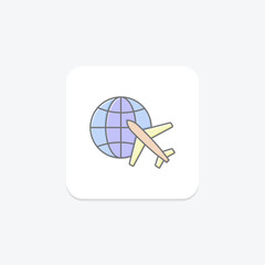 International Delivery icon, delivery, global, worldwide, shipping, editable vector, pixel perfect, illustrator ai file