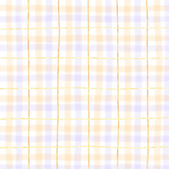 Gold Orange Purple Plaid Gingham Check Hand Drawn Background Overlay