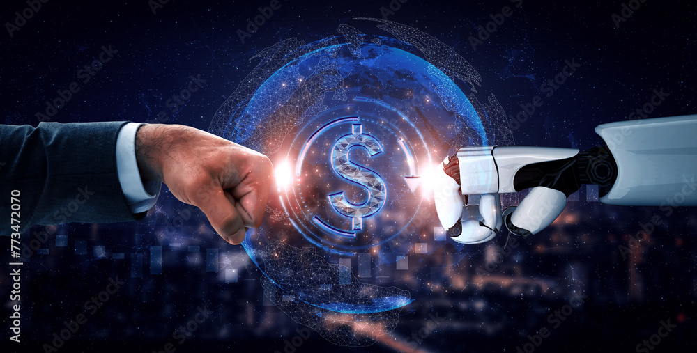 Aufkleber xai 3d rendering artificial intelligence ai research of robot and cyborg development for future of p