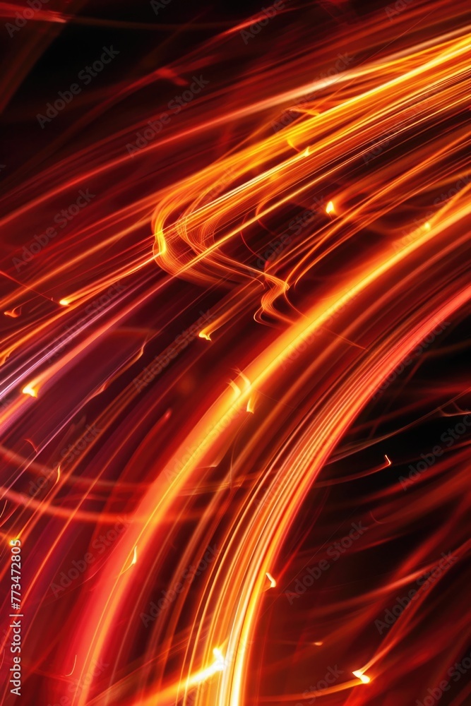 Poster a close up of a red and yellow light. suitable for technology concepts