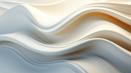 Abstract White and Beige Wavy Background