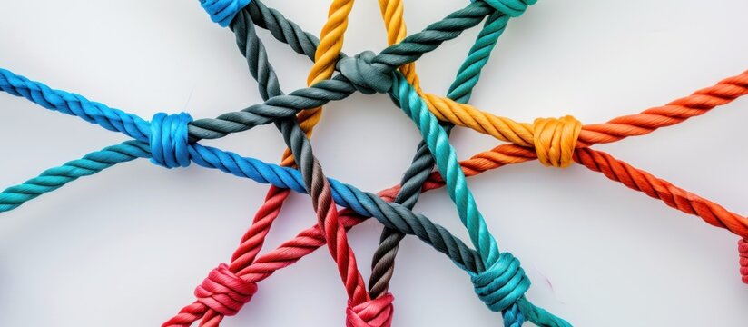 The concept of a group is connected as many different strings tied together and connected