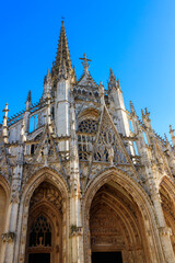 The church of Saint-Maclou church in Rouen, France. One of the best examples of the Flamboyant...