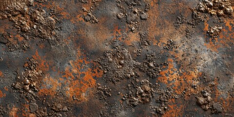Detailed close-up of a rusted metal surface, suitable for industrial or grunge themes - obrazy, fototapety, plakaty
